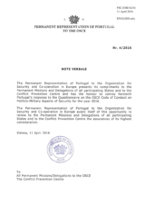 Response by the Delegation of Portugal to the Questionnaire on the Code of Conduct on Politico-Military Aspects of Security