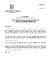 Statement by the Delegation of Moldova in response to the update by Ambassador Andrzej Kasprzyk and to the address by the Co-Chairmen of the Minsk by the Co-Chairmen of the Minsk Group
