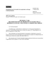 Décision No 1204 du Conseil permanent