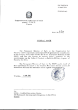 Response by the Delegation of Italy to the Questionnaire on the Code of Conduct on Politico-Military Aspects of Security