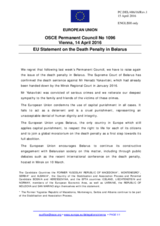 Statement by the Dutch EU Presidency on the death penalty in Belarus