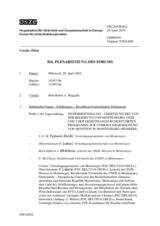 Journal der 816. Plenarsitzung des Forums