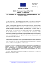 Statement by the Dutch EU Presidency on the 72nd anniversary of the deportation of the Crimean Tatar people by the Soviet regime