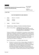 Journal der 819. Plenarsitzung des Forums