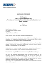 Rede des Bundesministers des Auswärtigen und OSZE-Vorsitzenden Frank-Walter Steinmeier