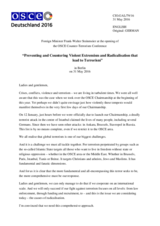 Speech by OSCE Chairperson-in-Office and Federal Foreign Minister Steinmeier