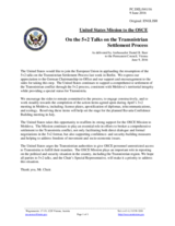Statement by the Delegation of the United States of America on the “5+2” discussions on the Transdniestrian settlement process in the Republic of Moldova, held in Berlin on 2 and 3 June 2016
