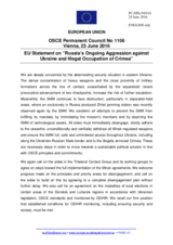 Statement by the Dutch EU Presidency on the Russia’s ongoing aggression against Ukraine and illegal occupation of Crimea