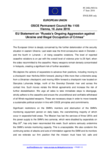 Statement by the Dutch EU Presidency on the Russia’s ongoing aggression against Ukraine and illegal occupation of Crimea