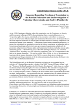 Statement by the Delegation of the United States of America on the freedom of association in the Russian Federation