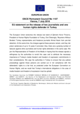 Statement by the Slovak EU Presidency on the release of the human rights defender Ms. S. Korur Fincancı and journalists Mr. E. Önderoğlu and Mr. A. Nesin in Turkey