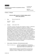 Journal de la 1109ème séance spéciale du Conseil permanent