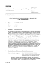 Giornale della 1109a Seduta speciale del Consiglio permanente