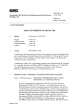 Journal der 1108. Plenarsitzung des Ständigen Rates 