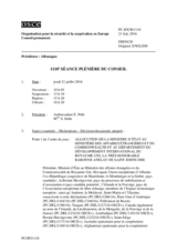 Journal de la 1110ème séance plénière du Conseil
