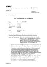 Journal der 1110. Plenarsitzung des Ständigen Rates 