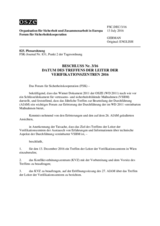 Beschluss Nr. 3/16 des Forums für Sicherheitskooperation