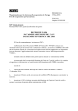 Decisione N.3/16 del Foro di cooperazione per la sicurezza