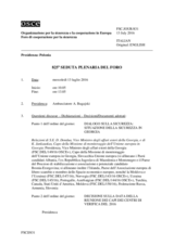 Giornale della 825a Seduta plenaria del Foro di cooperazione per la sicurezza