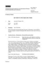 Giornale della 826a Seduta plenaria del Foro di cooperazione per la sicurezza