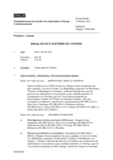 Journal de la 849ème séance plénière du Conseil