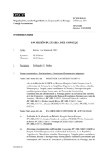 Diario de la 849ª Sesión plenaria del Consejo Permanente 