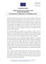 Statement by the Latvian EU Presidency on the issue of migration in the Mediterranean region