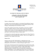 Statement by the Delegation of Norway in response to the opening Statement by H.E. Dr. Augusto Santos Silva, Minister for Foreign Affairs of Portugal