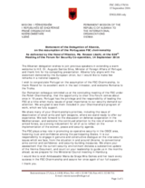 Statement by the Delegation of Albania in response to the opening Statement by H.E. Dr. Augusto Santos Silva, Minister for Foreign Affairs of Portugal