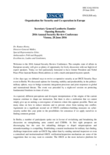 Opening Remarks by Amb. Lamberto Zannier 