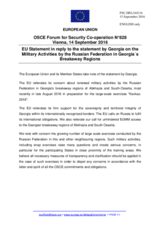 Statement by the Slovak EU Presidency on the Kavkaz-2016 strategic exercise