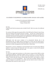 Statement by the Delegation of Norway in response to the update by Ambassador Martin Sajdik and by Ambassador Ertugrul Apakan