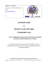 КОММЕНТАРИИ К ПРОЕКТУ КОНСТИТУЦИИ ТУРКМЕНИСТАНА 