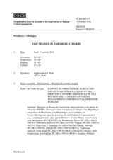 Journal de la 1115ème séance plénière du Conseil