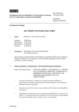 Diario de la 832ª Sesión plenaria del Foro de Cooperación en materia de Seguridad  