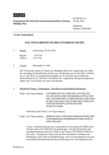 Journal der 1111. Plenarsitzung des Ständigen Rates 