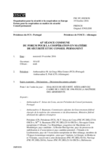 Journal de la 63ème séance commune du Forum pour la coopération en matière de sécurité et du Conseil permanent