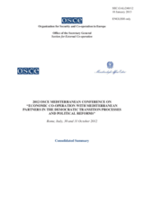 Consolidated Summary of the 2012 OSCE Mediterranean Conference