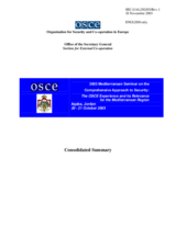 Consolidated summary of the 2003 Mediterranean Seminar on the Comprehensive Approach to Security: The OSCE Experience and its Relevance for the Mediterranean Region