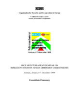 Consolidated summary of the OSCE Mediterranean Seminar on the Implementation of Human Dimension Commitments