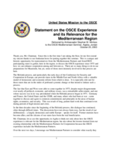 Statement by Stephan M. Minikes, United States Mission to the OSCE, 2003 Mediterranean Seminar