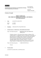 Giornale della 834a Seduta speciale del Foro di cooperazione per la sicurezza