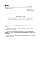 Decisione N.1085 del Consiglio permanente