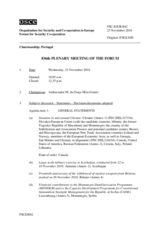 Journal of the 836th Plenary Meeting of the Forum for Security Co-operation