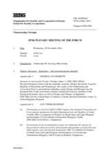 Journal of the 837th Plenary Meeting of the Forum for Security Co-operation