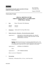 Journal of the 839th Special Plenary Meeting of the Forum for Security Co-operation