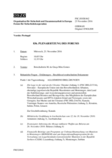 Journal der 836. Plenarsitzung des Forums