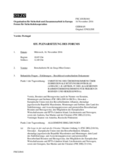 Journal der 835. Plenarsitzung des Forums