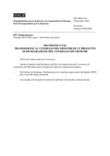 Decisione N.7/16 del Foro di cooperazione per la sicurezza