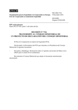 Decisión Nº 7/16  del Foro de Cooperación en materia de Seguridad